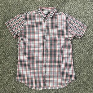 Marc Jacobs pink and black plaid shirt large